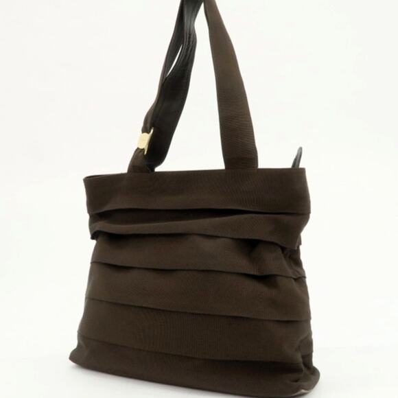 💎✨Beautiful✨💎Authentic Ferragamo Vara Logo Canvas Tote Bag Shoulder Bag Brown - Picture 3 of 15